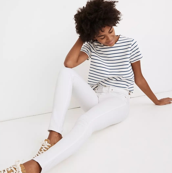 MADEWELL 10" High-Rise Skinny Jean White 29 - Picture 2 of 16